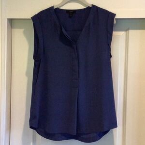 J. Crew Classic Blue Sleeveless Blouse